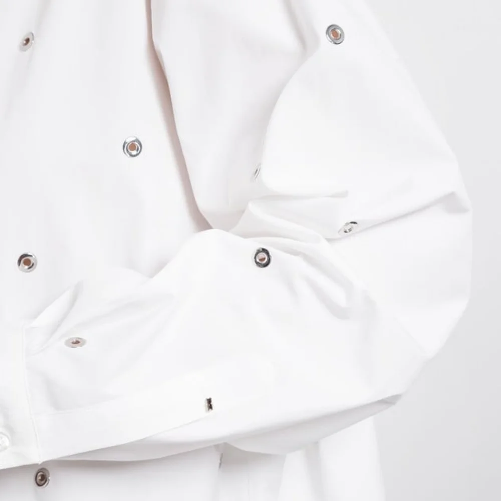 SPORTMAX | Elio eyelet-embellished cotton-poplin shirt In White - Picture 12 of 12